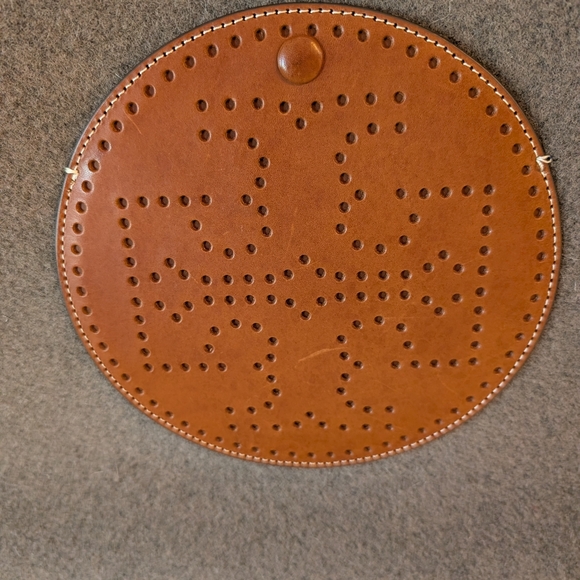 Tory Burch Gray Wool/Felt And Tan Leather Ella Tote Bag - Picture 3 of 8